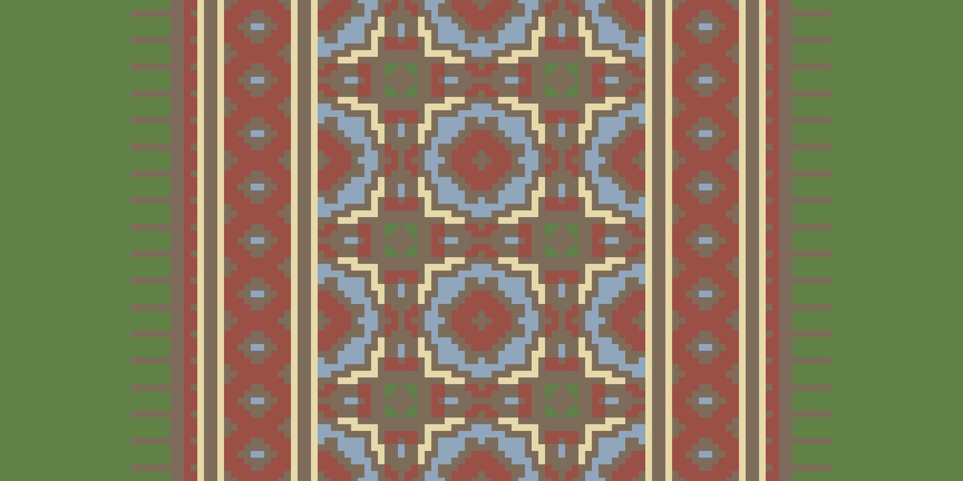 Ancient patterns Seamless Bandana print silk Motif embroidery, Pixel Ikat embroidery Design for Print border embroidery ancient egypt vector