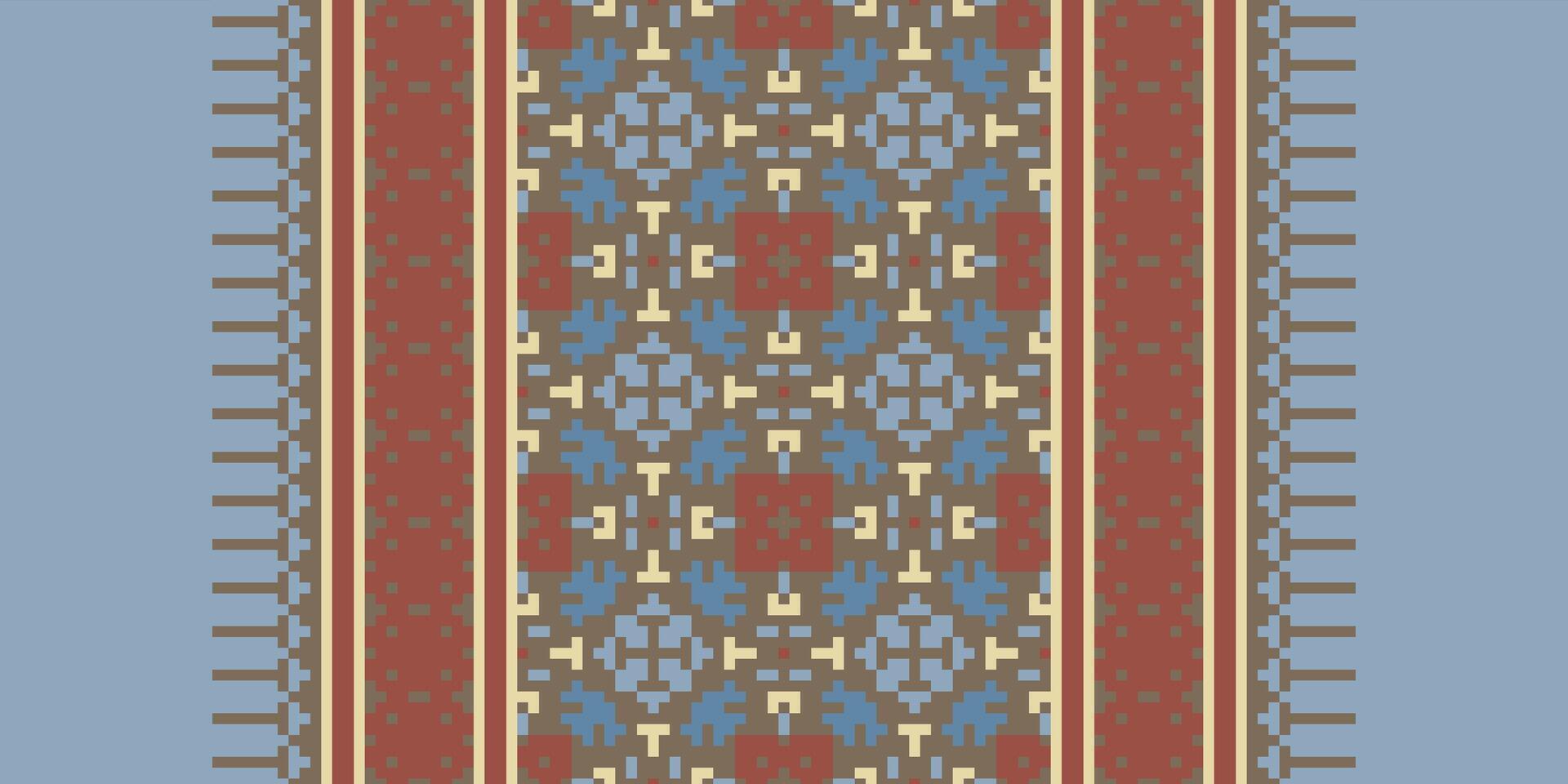 Ancient patterns Seamless Bandana print silk Motif embroidery, Pixel Ikat embroidery Design for Print egyptian hieroglyphs tibetan geo pattern vector