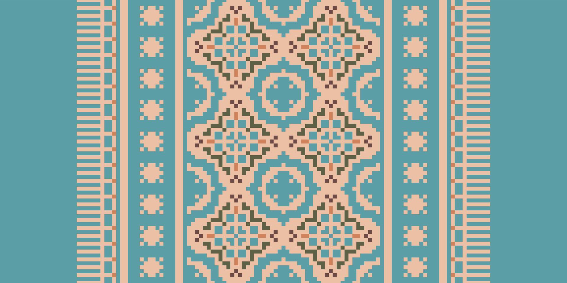 Ancient patterns Seamless Scandinavian pattern Motif embroidery, Pixel Ikat embroidery Design for Print 60s paisley tie dye damascus ornament rugs hipster kurta pajama vector