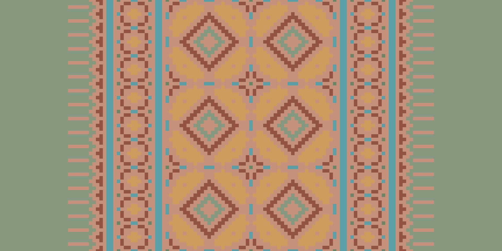 Bukhara pattern Seamless Australian aboriginal pattern Motif embroidery, Pixel Ikat embroidery Design for Print vyshyvanka placemat quilt sarong sarong beach kurtis Indian motifs vector