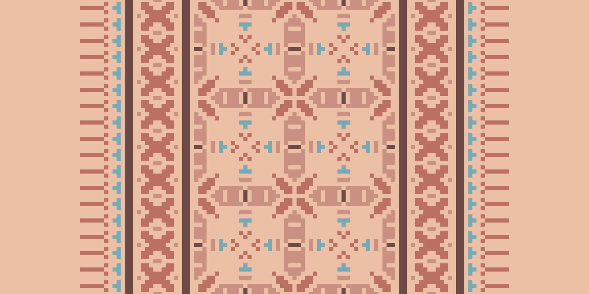 Bukhara pattern Seamless Australian aboriginal pattern Motif embroidery, Pixel Ikat embroidery Design for Print endless arabesque cloth dupatta shawl bandana print silk kurta men vector