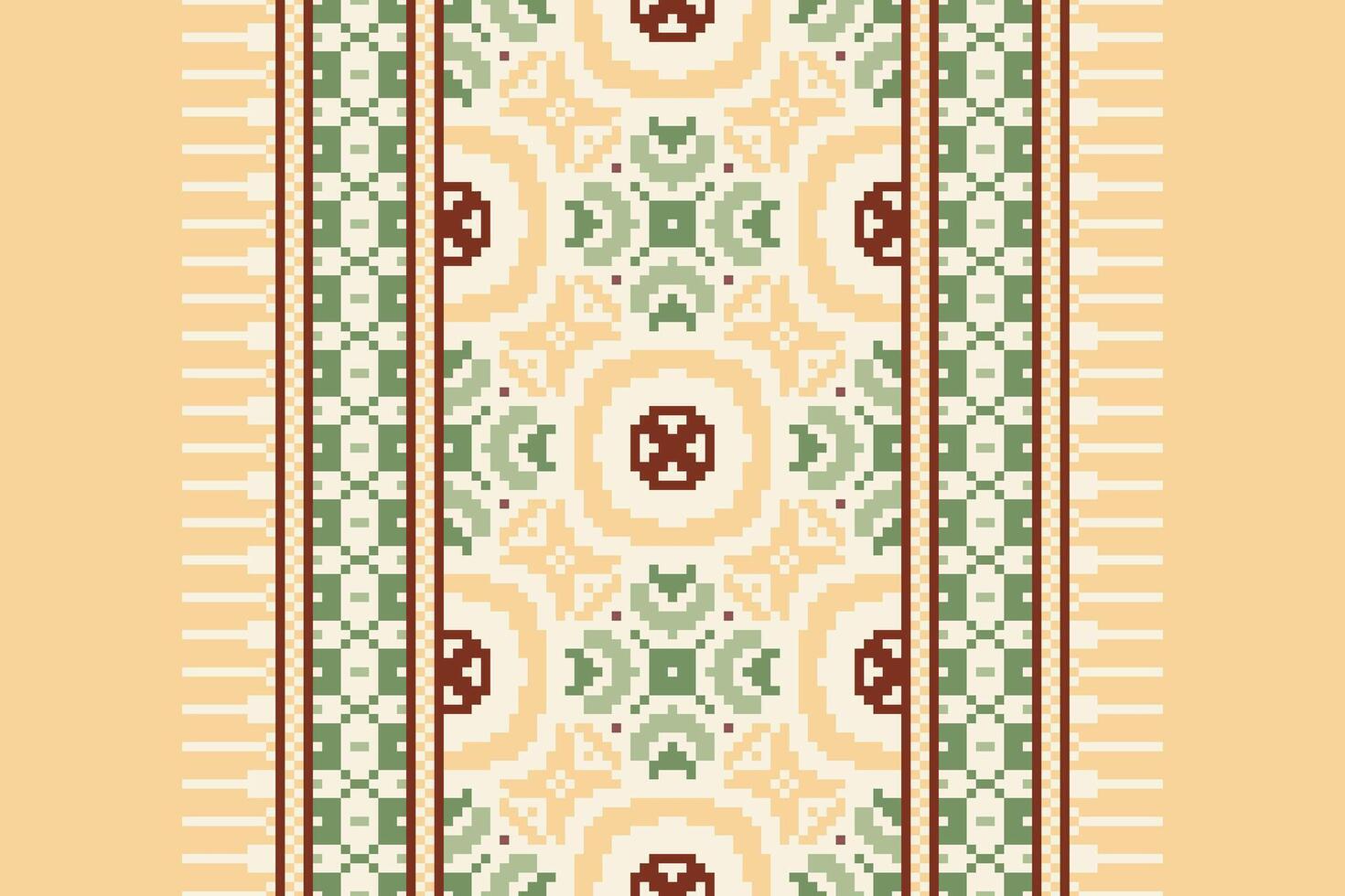 Banarasi Pattern Seamless Scandinavian pattern Motif embroidery, Pixel Ikat embroidery Design for Print australian curtain pattern geometric pillow model kurti mughal flowers vector