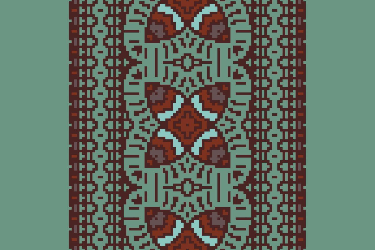 Ghagra Pattern Seamless Native American, Motif embroidery, Pixel Ikat embroidery Design for Print endless arabesque cloth dupatta shawl bandana print silk kurta men vector