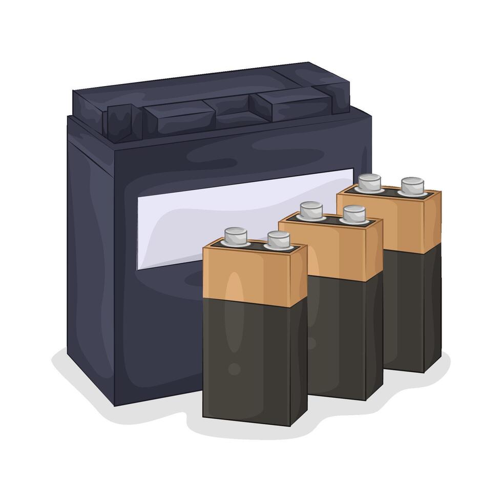 Illustration of battery vector