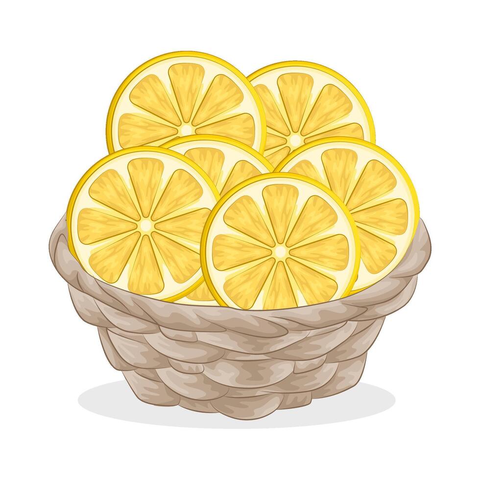 Illustration of lemon slice vector