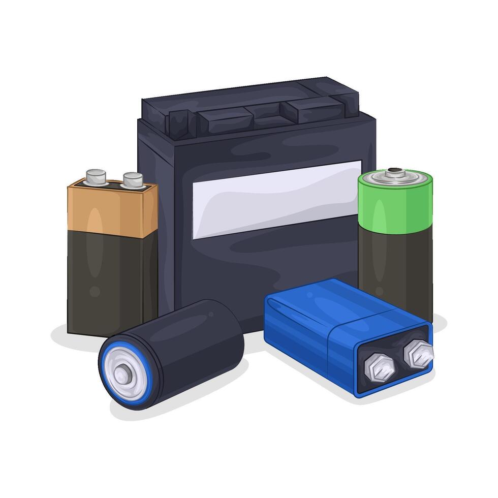 Illustration of battery vector