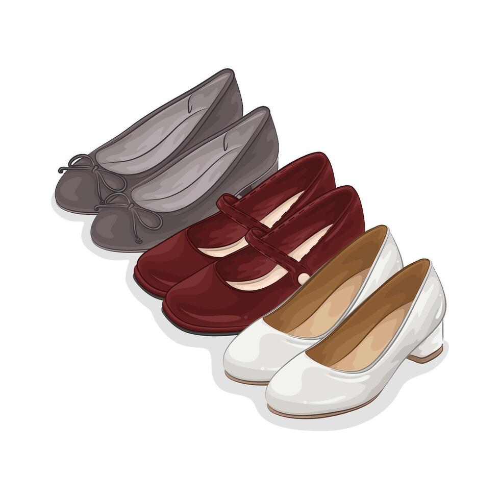 Illustration of women shoes vector