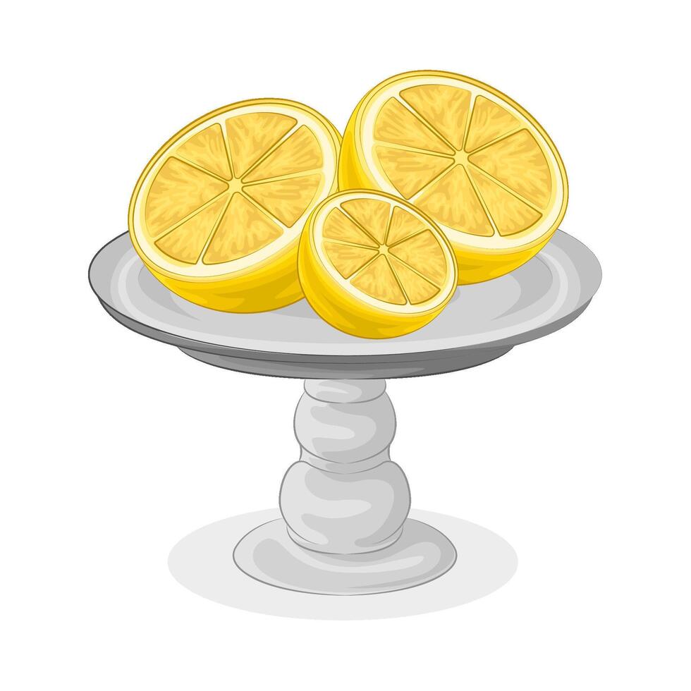 Illustration of lemon slice vector