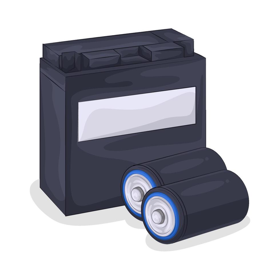 Illustration of battery vector