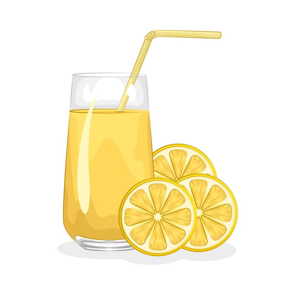 Illustration of lemon juice vector