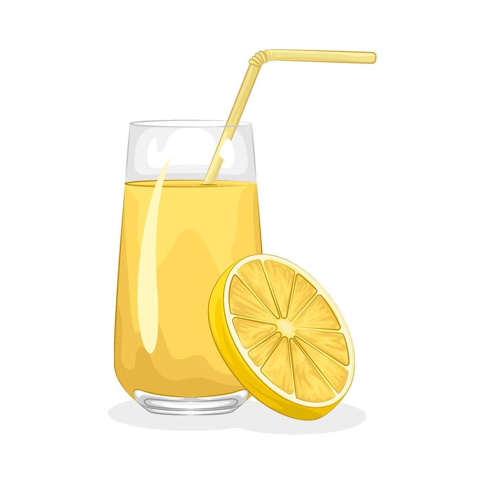 Illustration of lemon juice vector