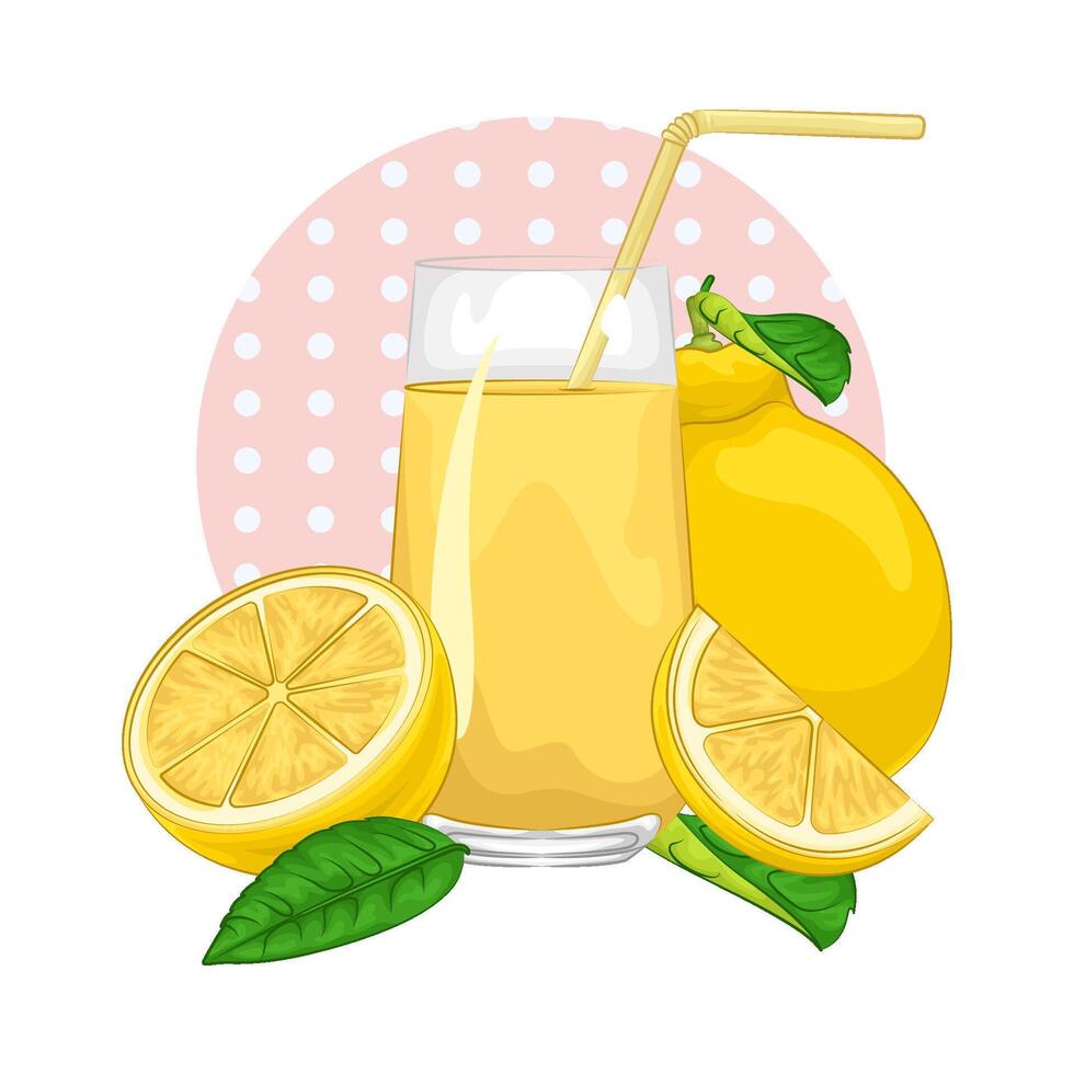 Illustration of lemon juice vector