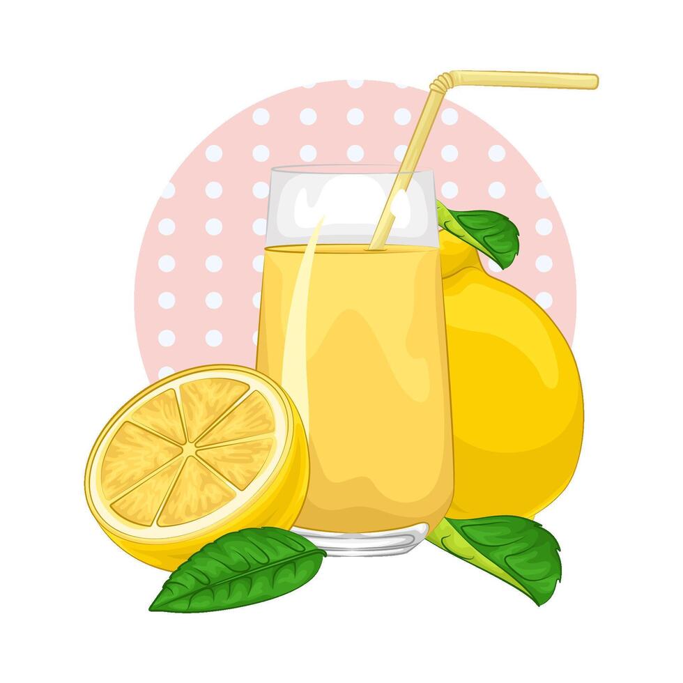Illustration of lemon juice vector