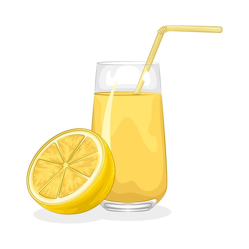 Illustration of lemon juice vector