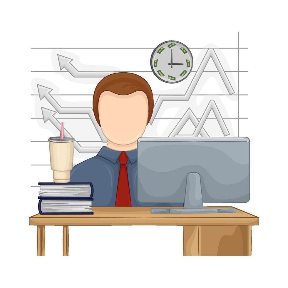 Illustration of businessman vector