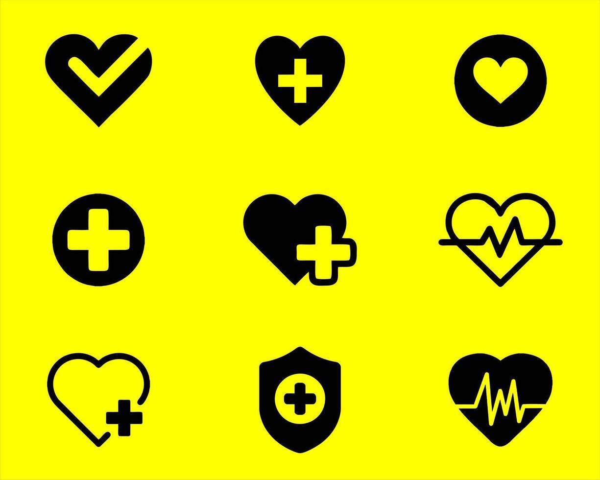 Bundle of various model of health icons. vector