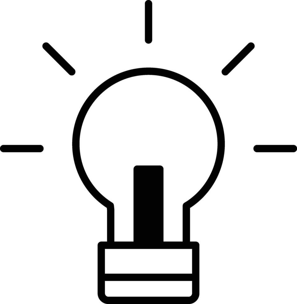 light bulb with a bright light shining on it vector