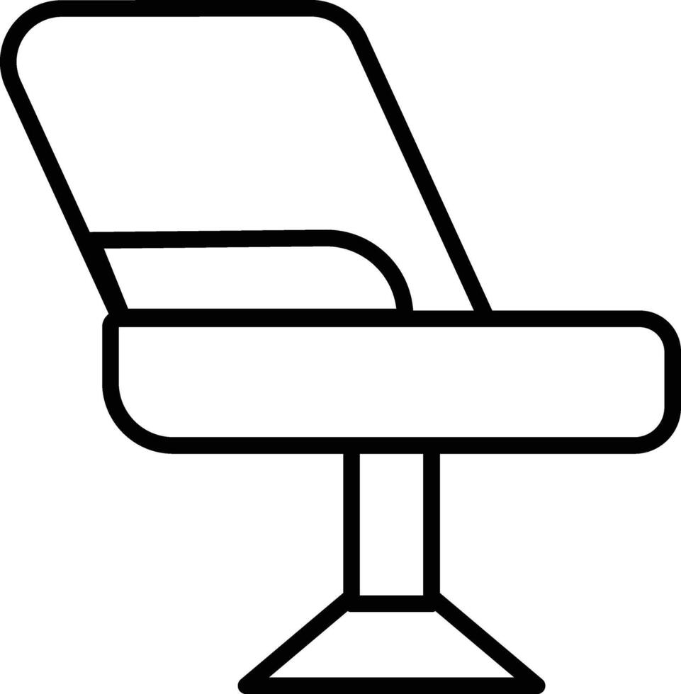 A chair with a back and a cushion vector
