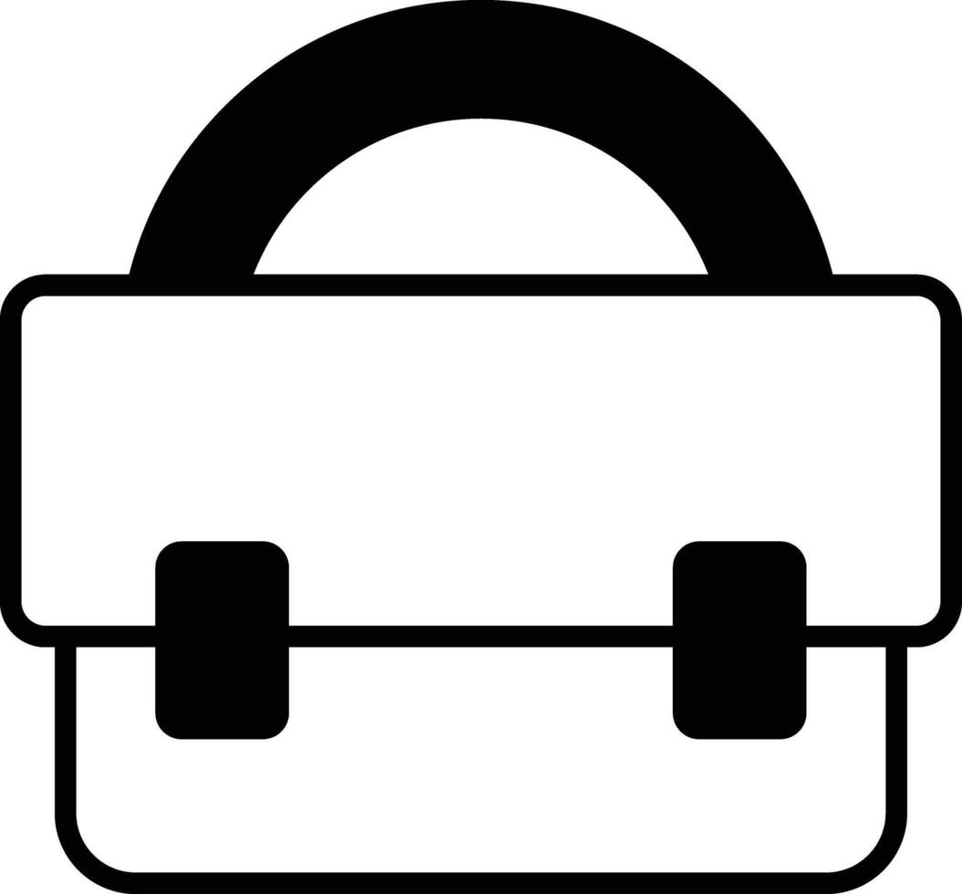 A black and white suitcase vector