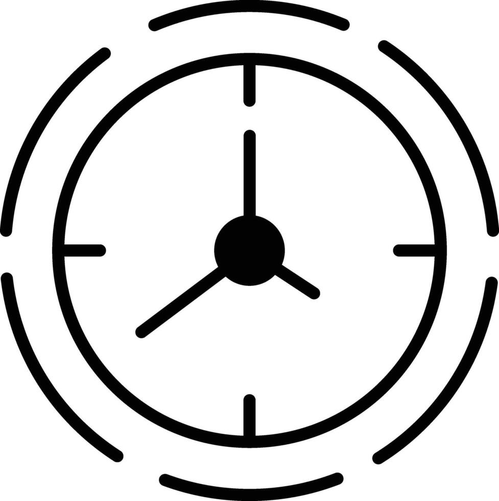 Clock icon in white and black style. vector