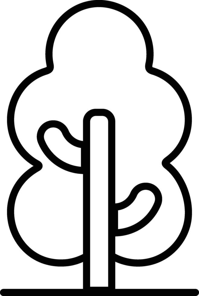 A tree is shown in a black and white drawing vector