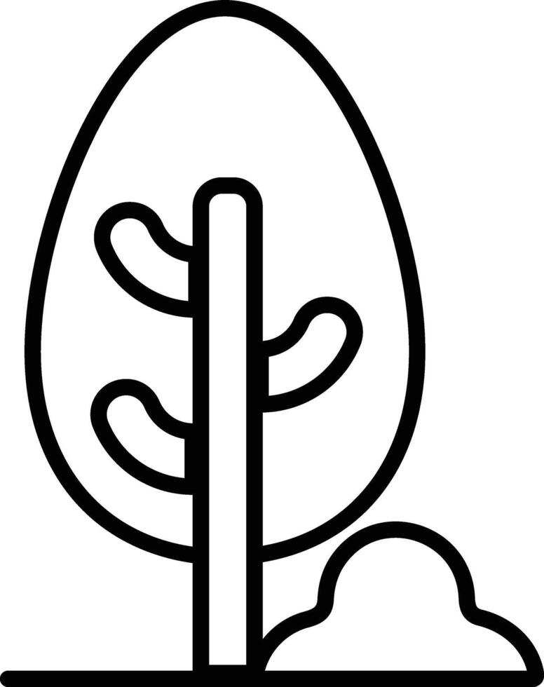 A tree is shown in a black and white drawing vector