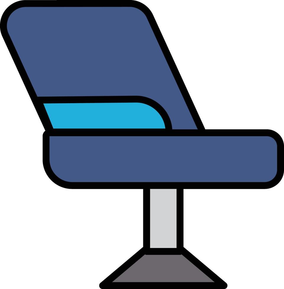 A chair with a back and a cushion vector