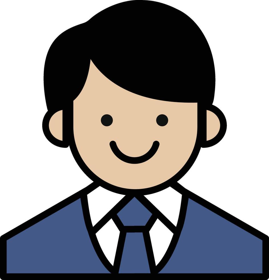 A man is smiling in a suit and tie vector