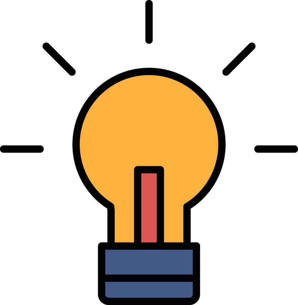 light bulb with a bright light shining on it vector