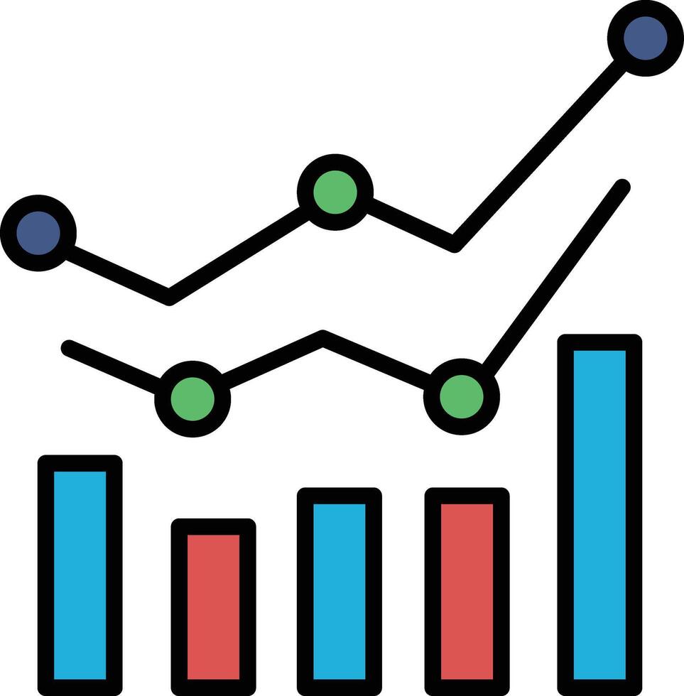 A graph with a circle in the middle and a mountain range in the background vector