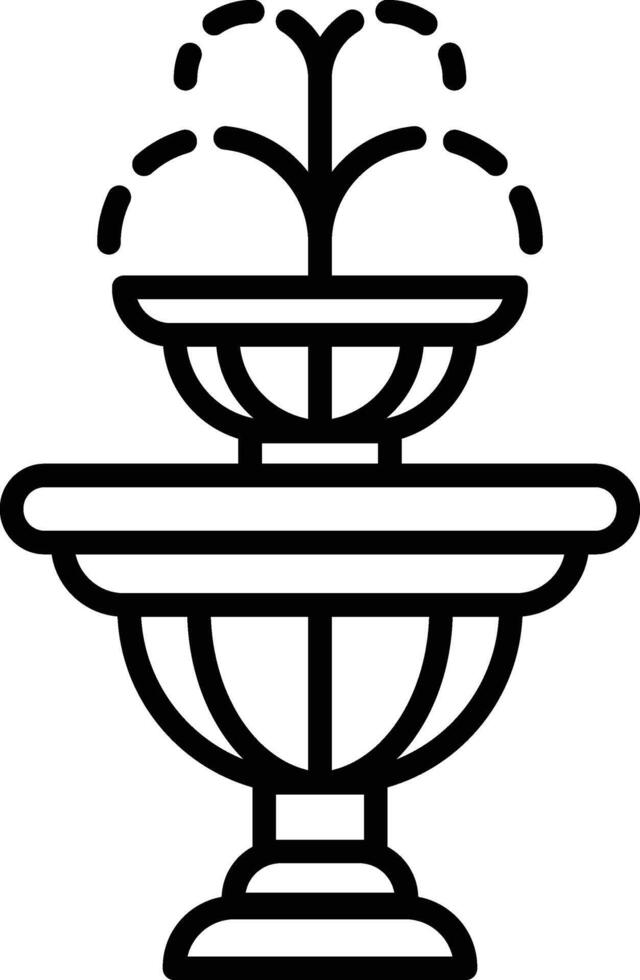A fountain with a large water spout vector