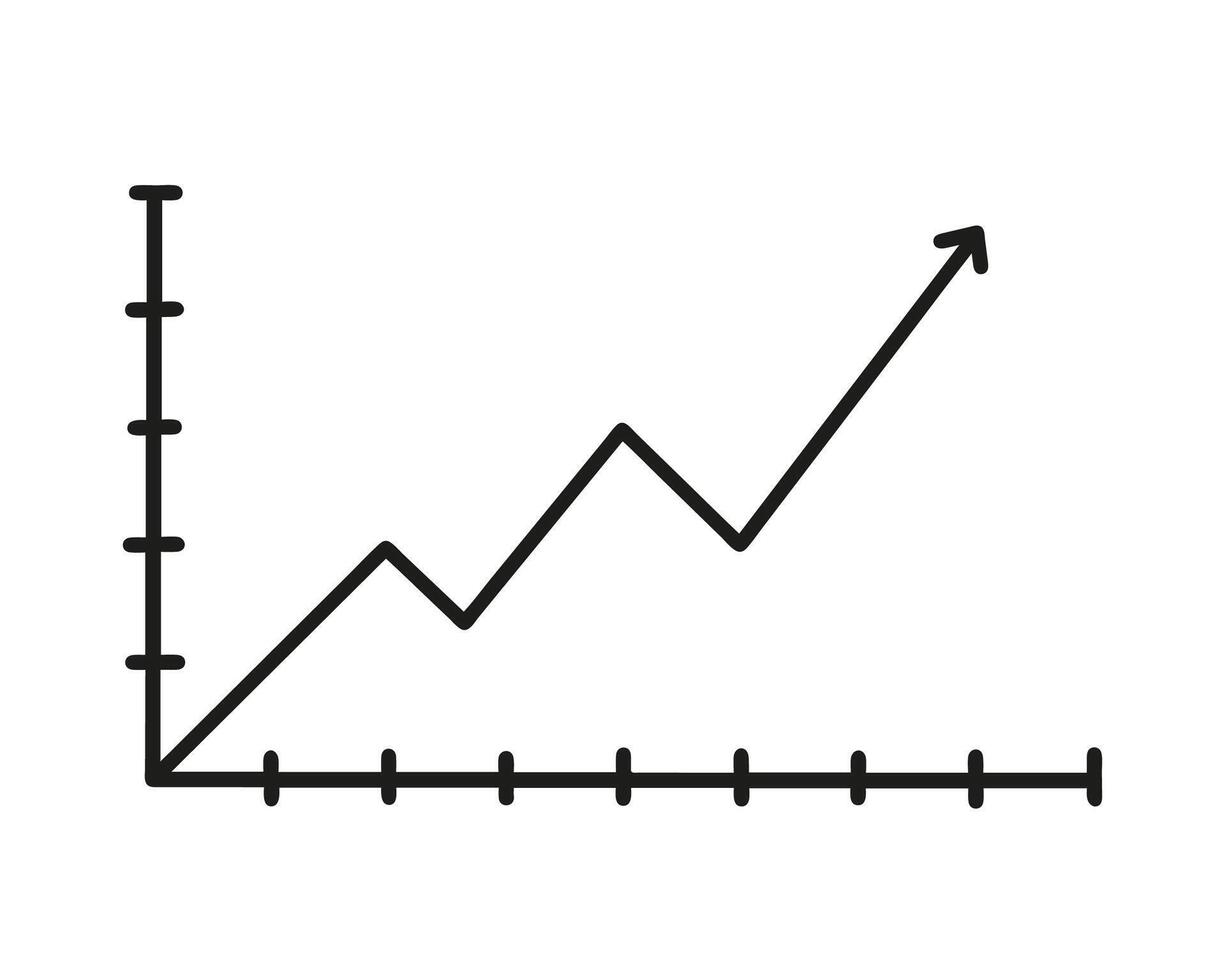 Illustration of success. Financial report. Growth graphic. vector