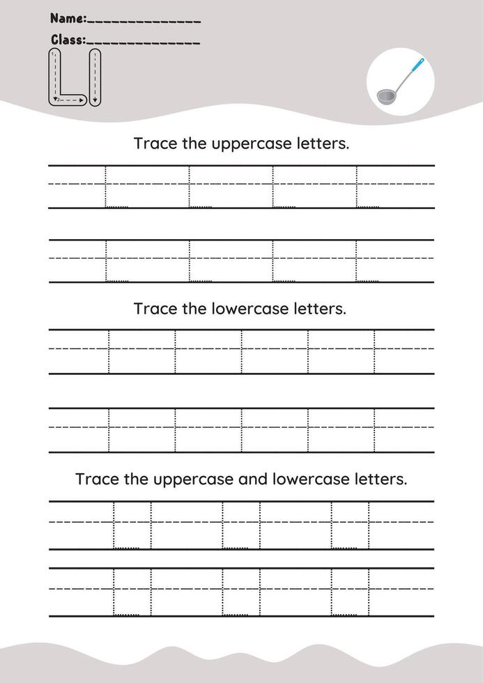 hand drawn letter tracing A TO Z for kids hand practicing vector