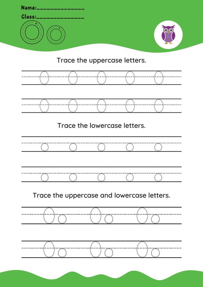hand drawn letter tracing A TO Z for kids hand practicing vector