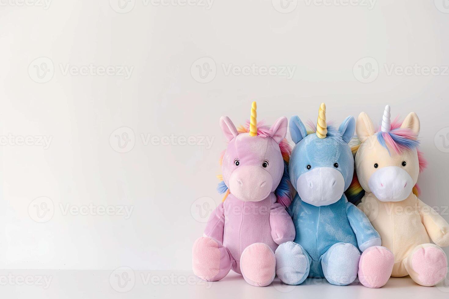 Unicorn Plush Pillow on White photo