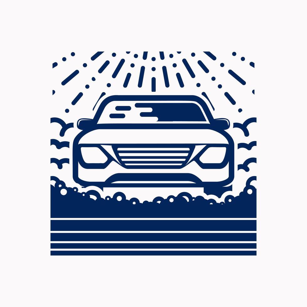 Car Wash Service Logo Design. Auto Cleaning Template vector