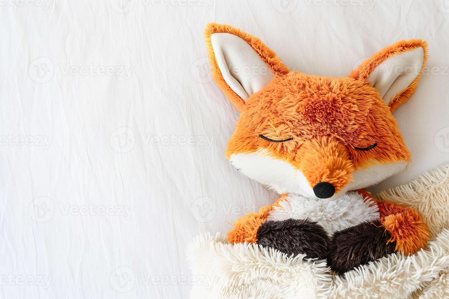 Animal Plush Pillow on White photo