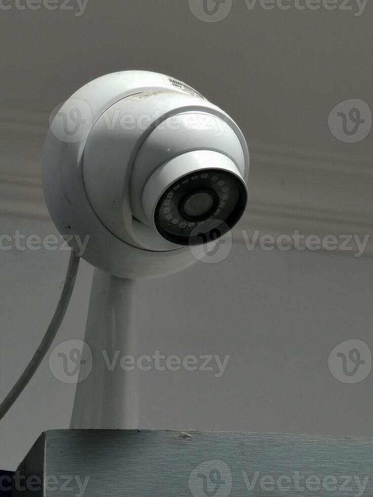 digital security system. monitoring camera equipment in office. building control technology. photo