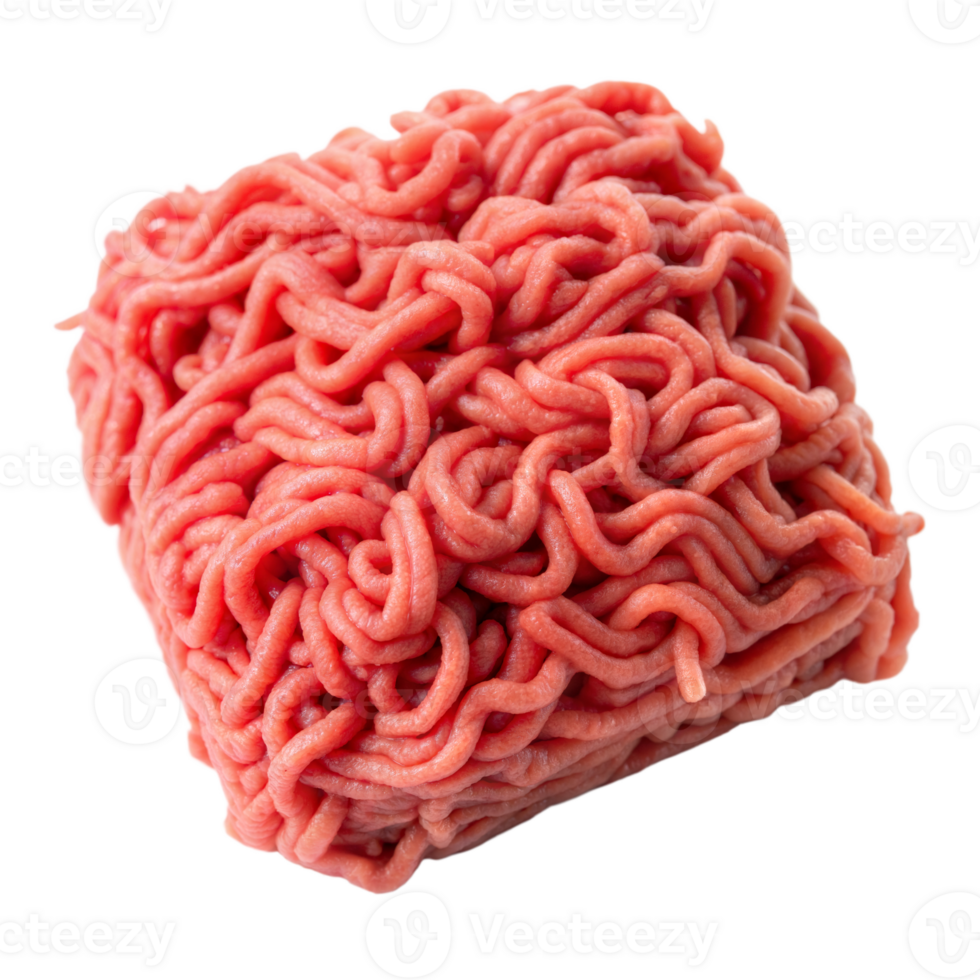 Fresh ground beef meat on a transparent background png