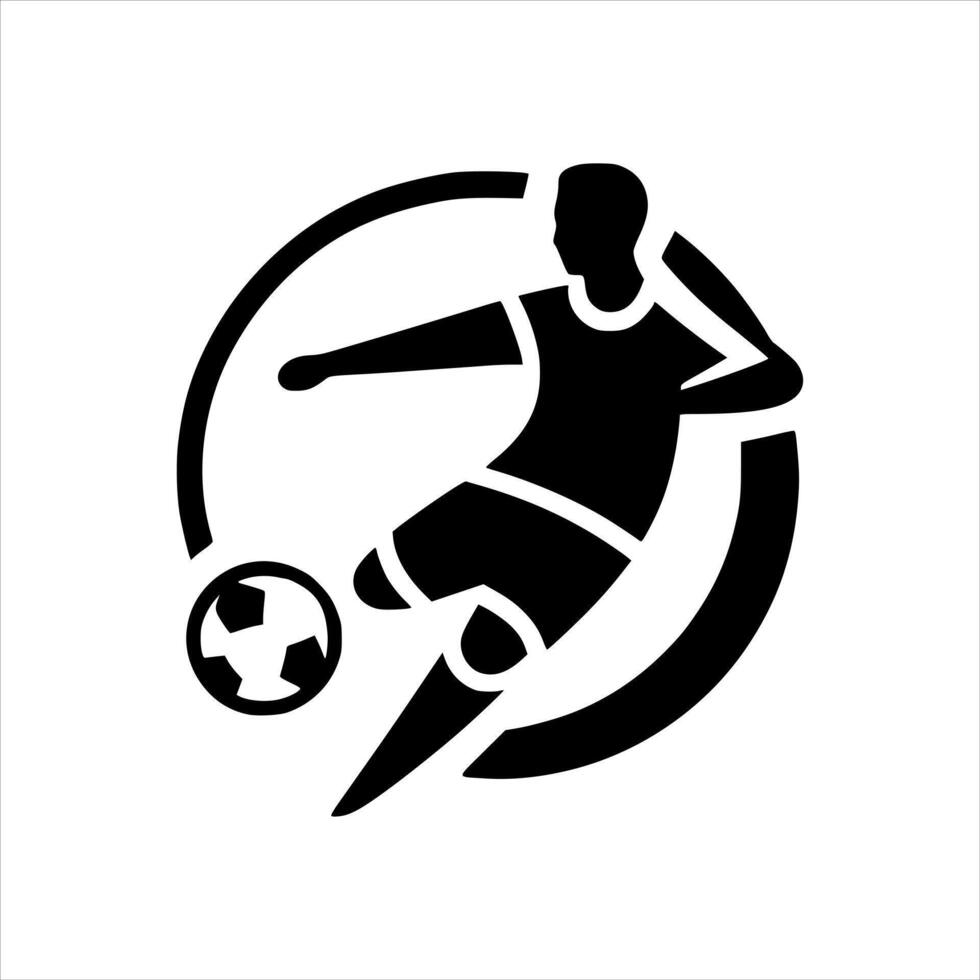 Football simple design logo template vector
