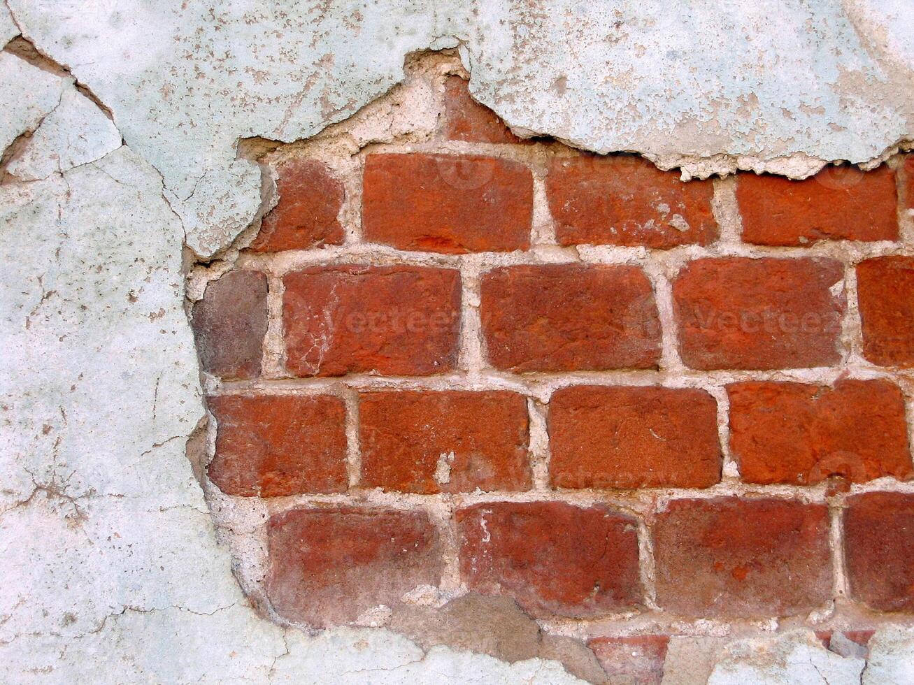 Ancient brick wall photo