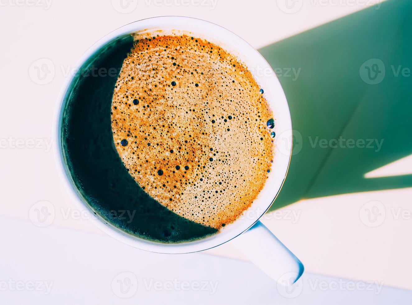 Coffee cup on a table. photo