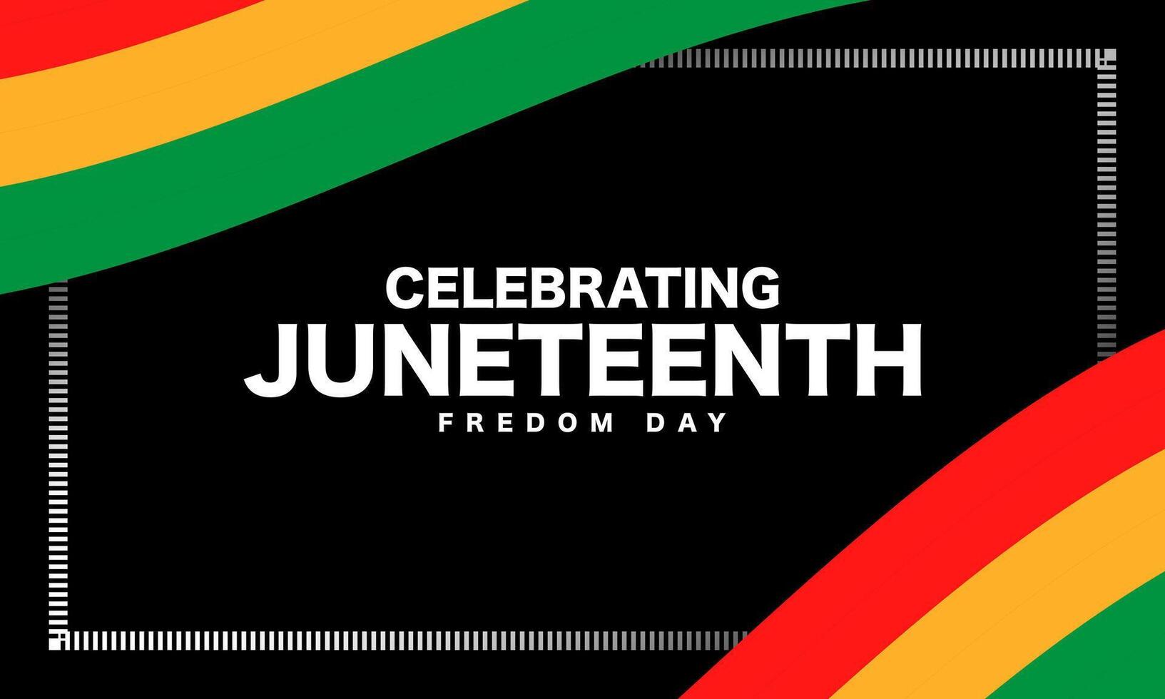 Juneteenth Freedom Day Background Design. vector