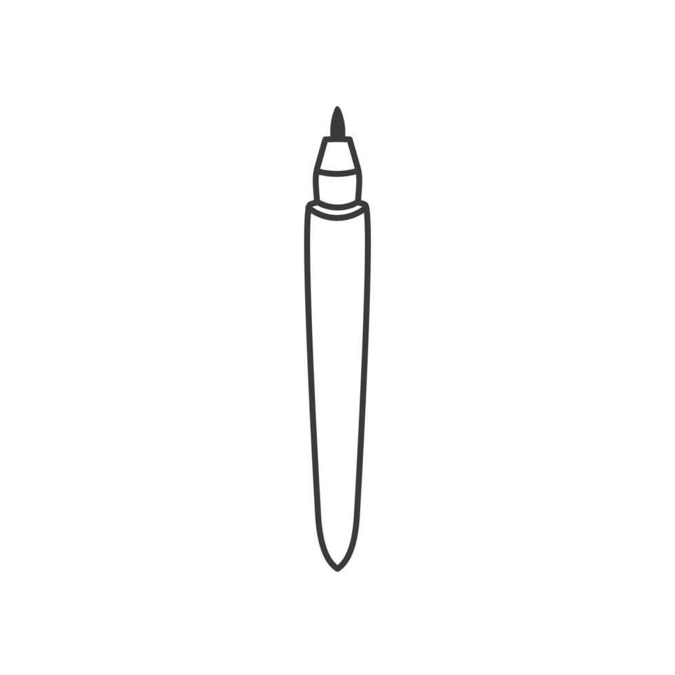 Plastic felt tip pen line icon vector