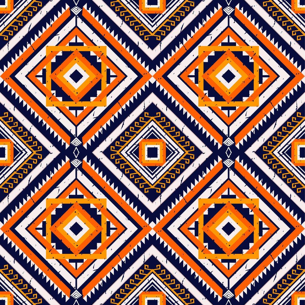 African ethnic seamless pattern background and fabric vector