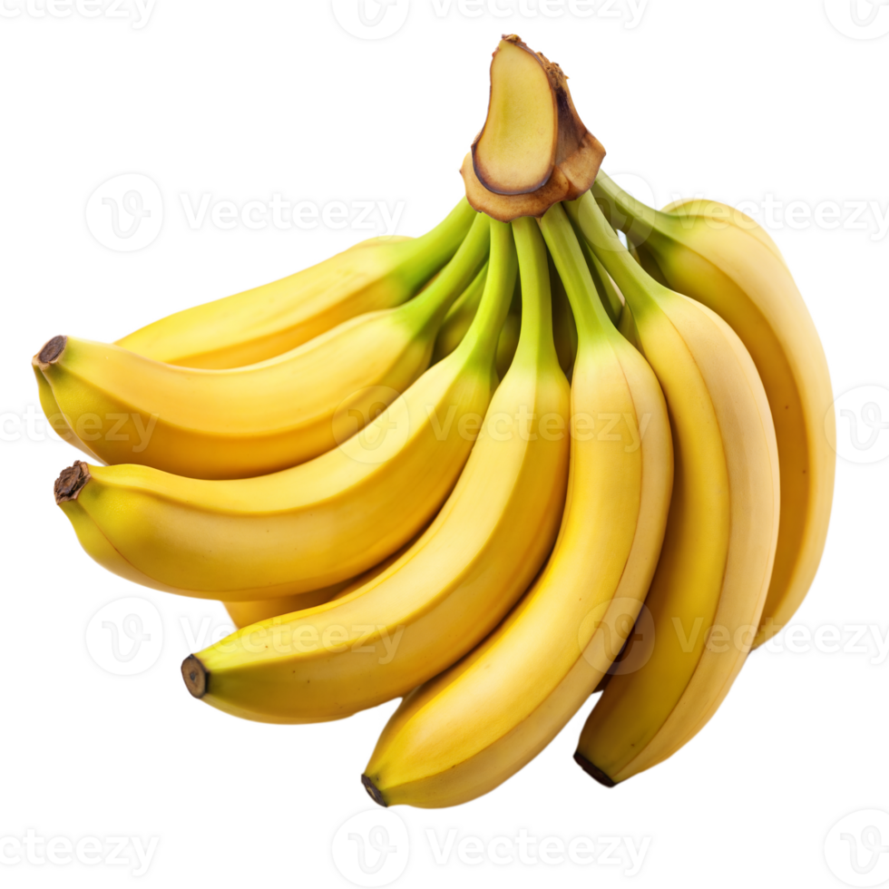 grupo do maduro amarelo bananas em transparente fundo png