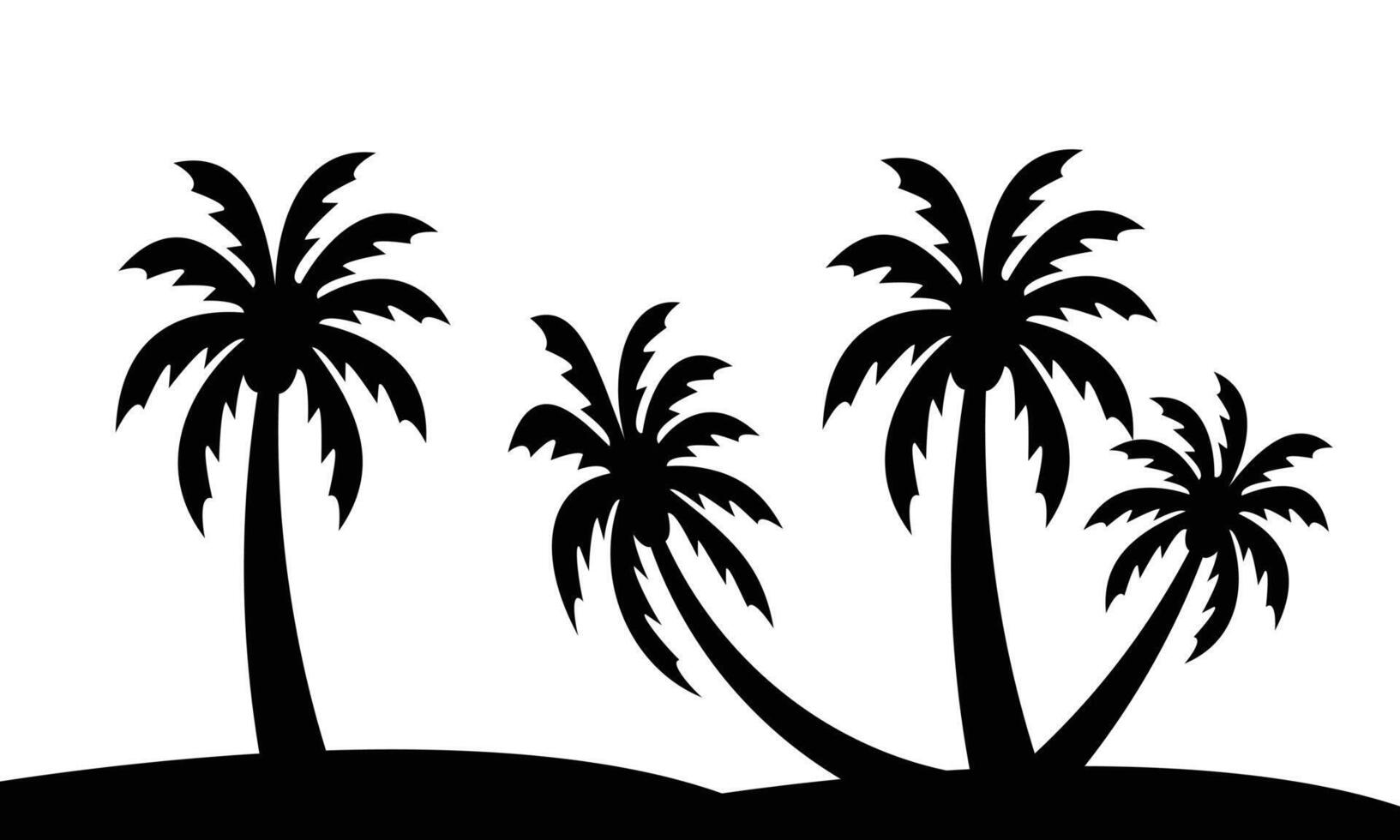 Palm Tree Silhouette Collection. vector