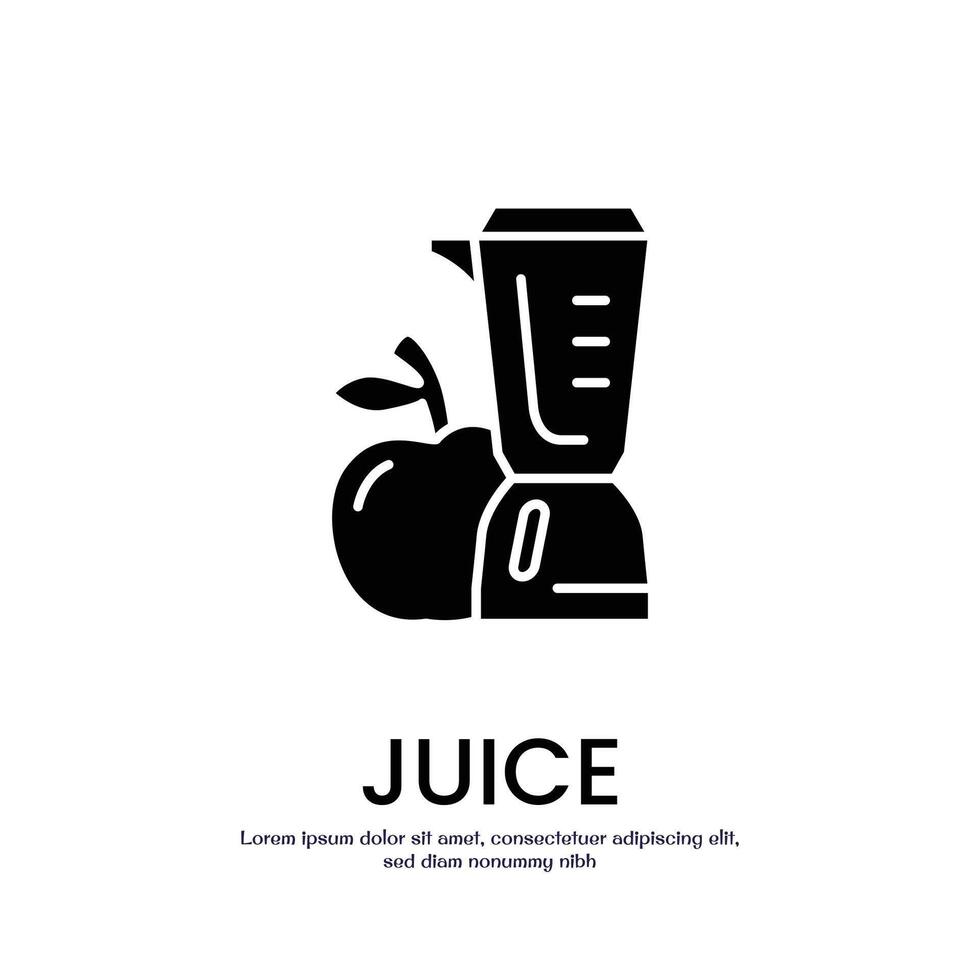 juice solid icon design good for web or mobile app vector