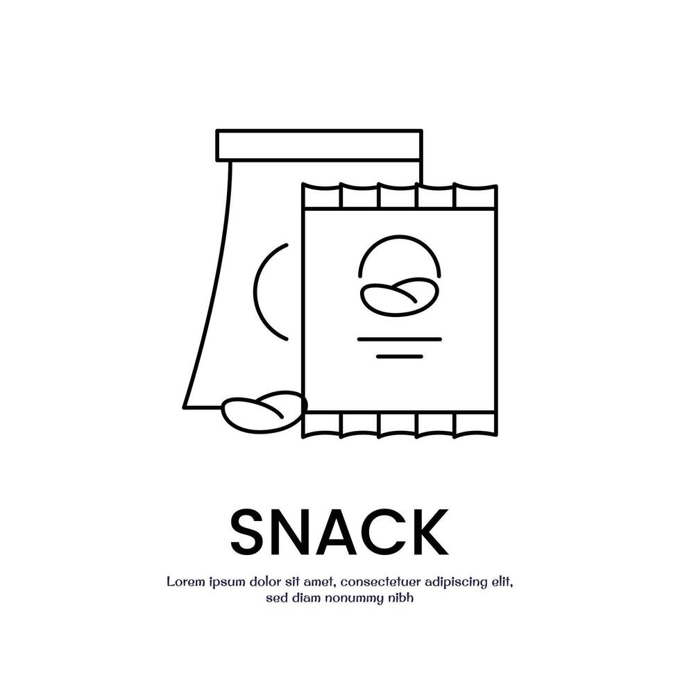 snack thin outline icon design good for web or mobile app vector