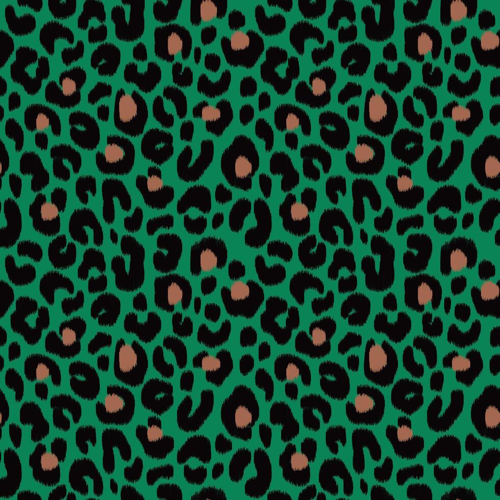 Leopard skin seamless pattern with texture. . For fabric, background, packaging, wrapping paper, cover vector